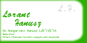 lorant hanusz business card